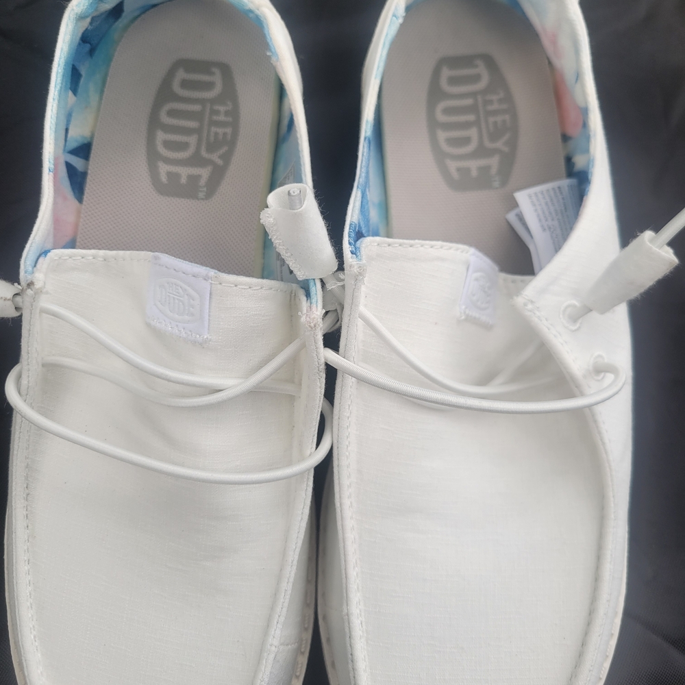 Hey Dude White Slip-On Shoes